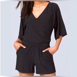 White House Black Market Black Romper Size M